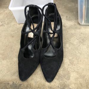 Vintage Strappy Black Heels